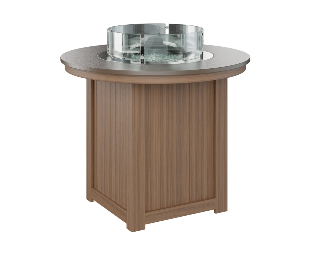 Berlin Gardens Donoma 44" Round Fire Table Counter with Hammered Top