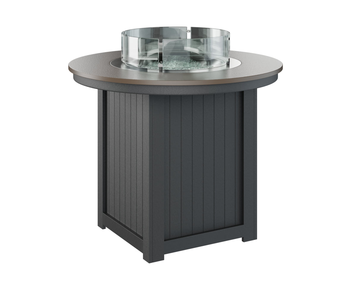 Berlin Gardens Donoma 44" Round Fire Table Counter with Hammered Top