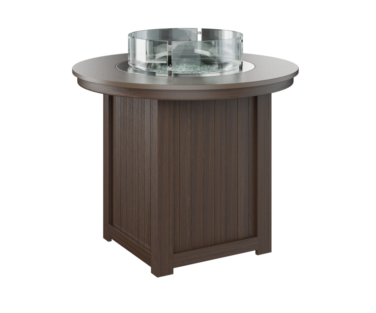 Berlin Gardens Donoma 44" Round Fire Table Counter with Hammered Top