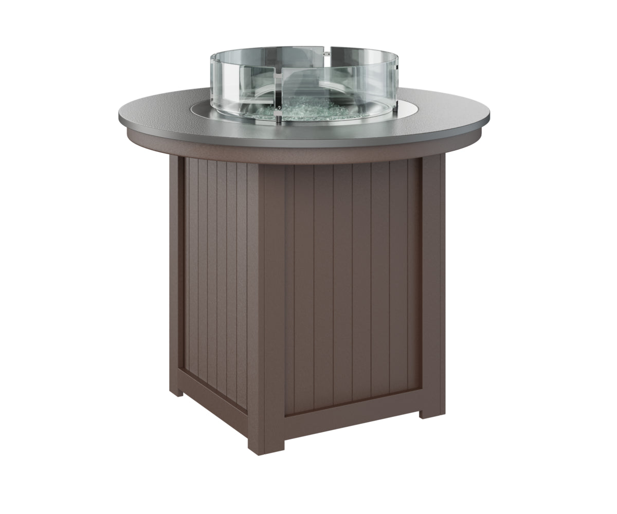 Berlin Gardens Donoma 44" Round Fire Table Counter with Hammered Top