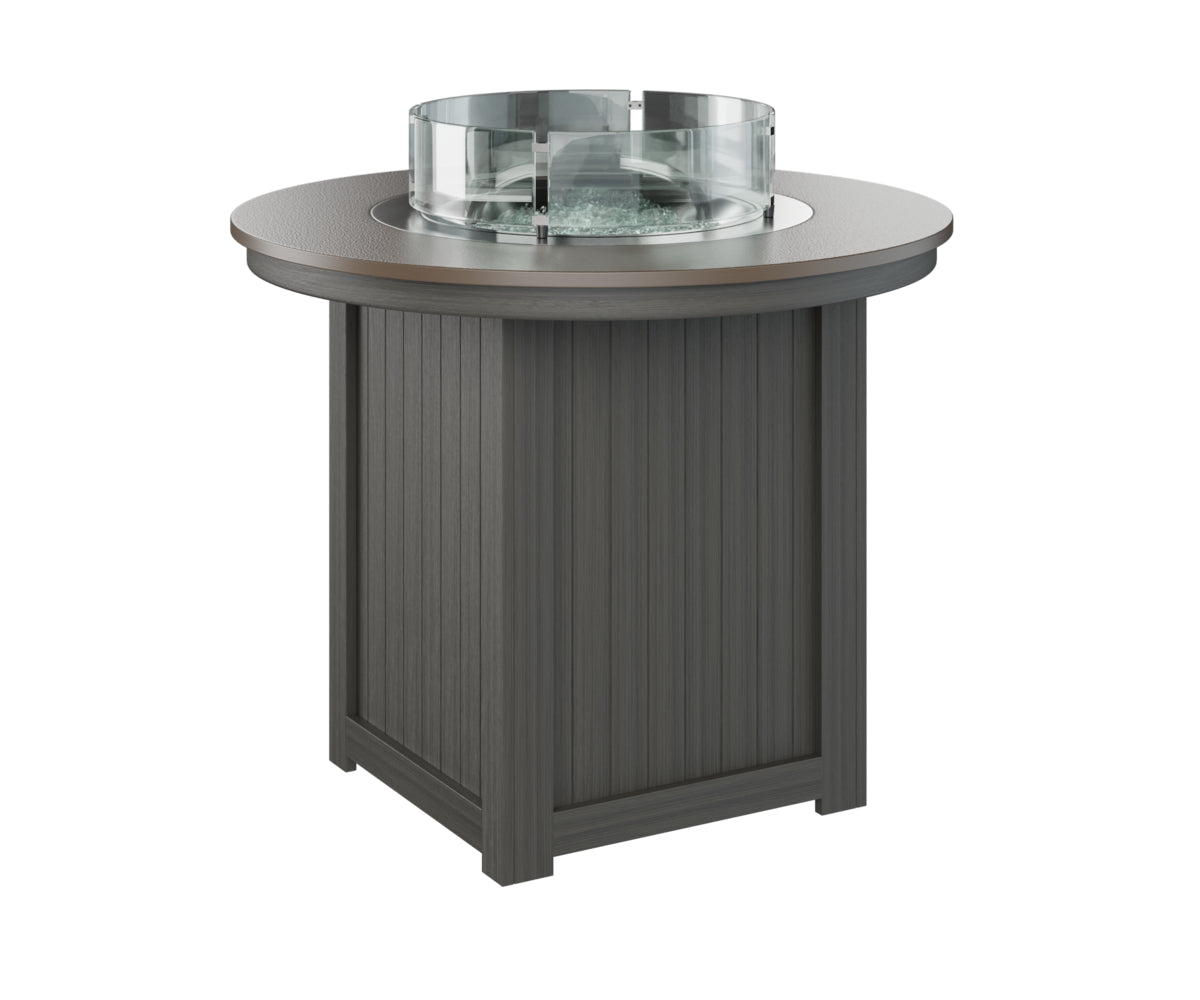 Berlin Gardens Donoma 44" Round Fire Table Counter with Hammered Top