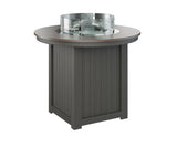 Berlin Gardens Donoma 44" Round Fire Table Counter with Hammered Top
