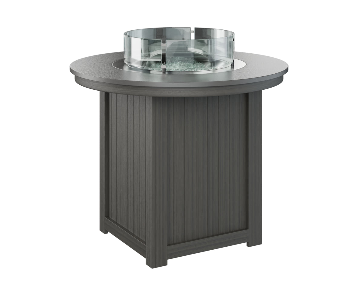 Berlin Gardens Donoma 44" Round Fire Table Counter with Hammered Top