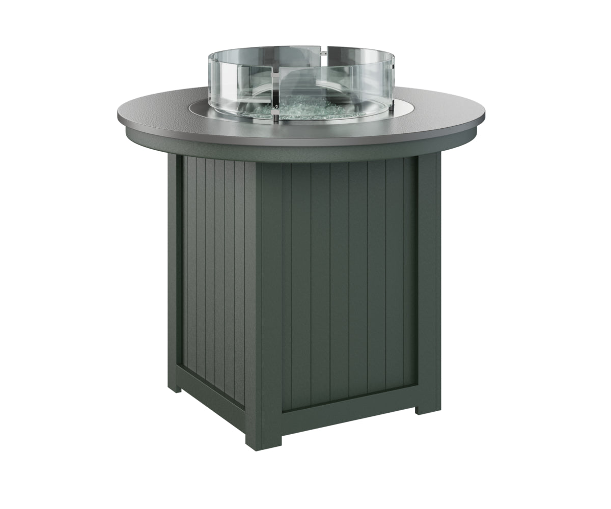 Berlin Gardens Donoma 44" Round Fire Table Counter with Hammered Top
