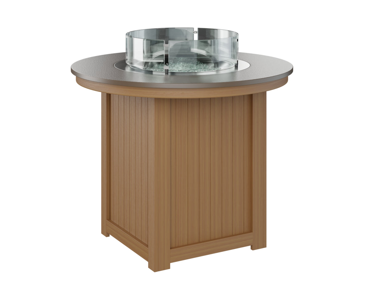 Berlin Gardens Donoma 44" Round Fire Table Counter with Hammered Top