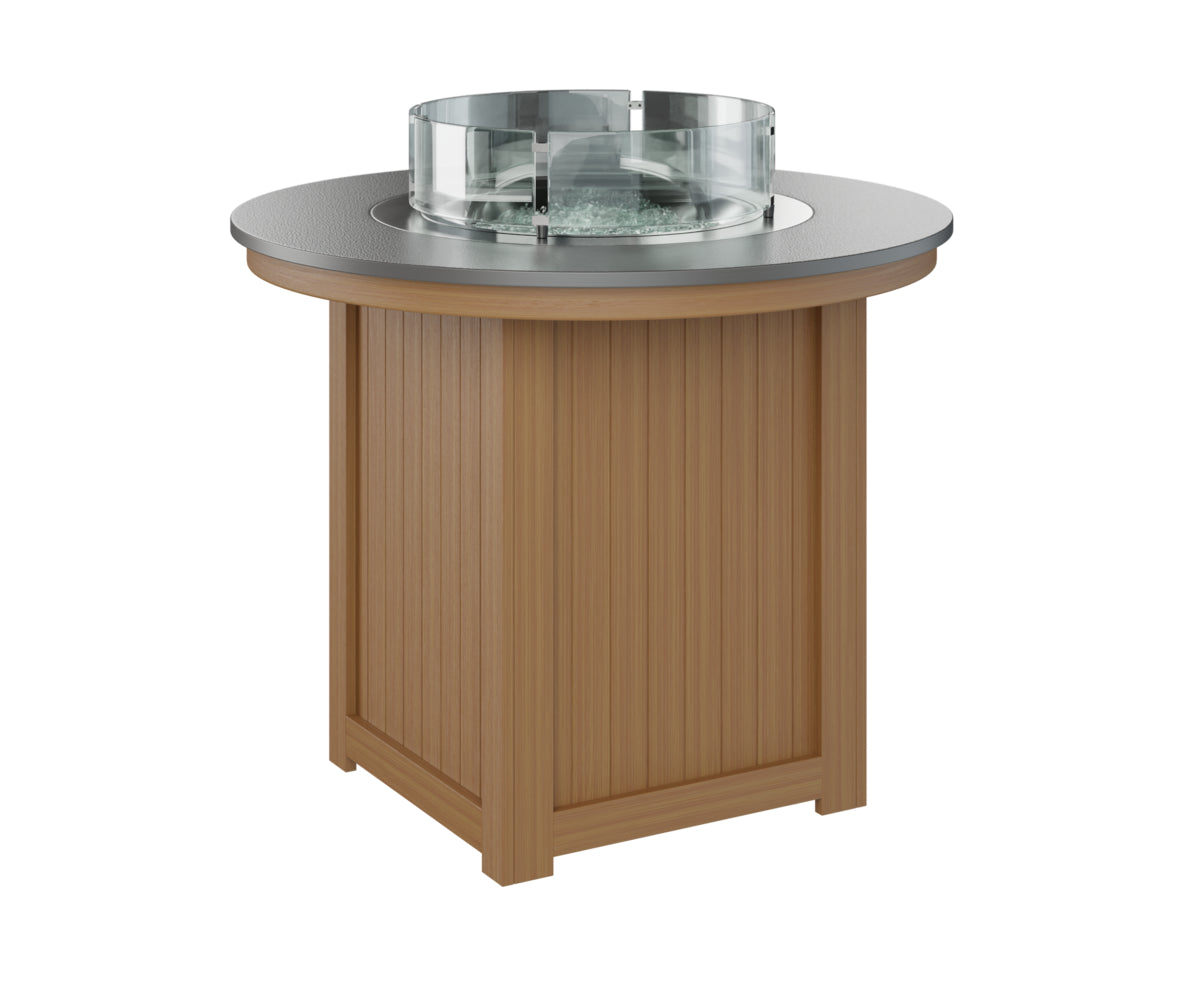 Berlin Gardens Donoma 44" Round Fire Table Counter with Hammered Top