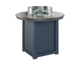 Berlin Gardens Donoma 44" Round Fire Table Counter with Hammered Top
