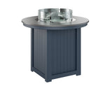 Berlin Gardens Donoma 44" Round Fire Table Counter with Hammered Top