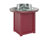 Berlin Gardens Donoma 44" Round Fire Table Counter with Hammered Top