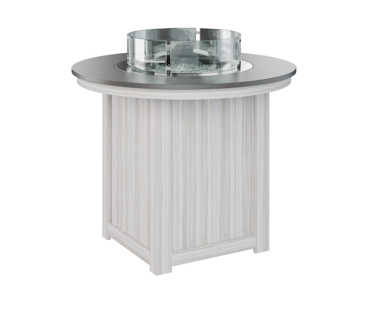 Berlin Gardens Donoma 44" Round Fire Table Counter with Hammered Top