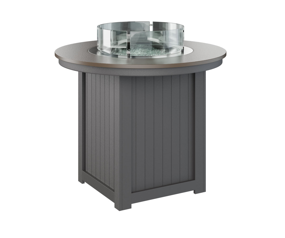 Berlin Gardens Donoma 44" Round Fire Table Counter with Hammered Top