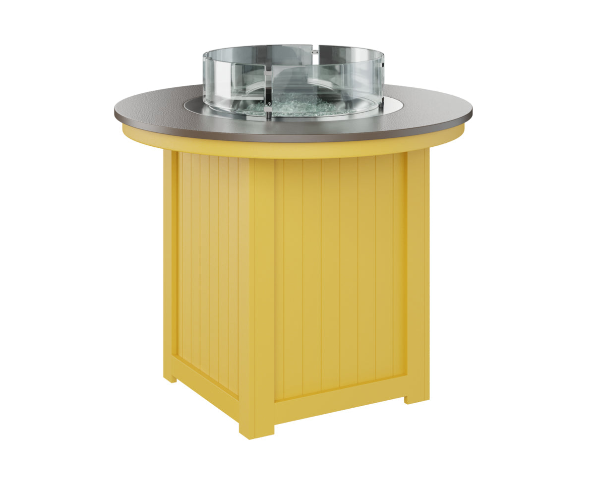 Berlin Gardens Donoma 44" Round Fire Table Counter with Hammered Top