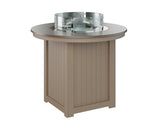 Berlin Gardens Donoma 44" Round Fire Table Counter with Hammered Top