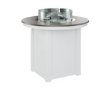 Berlin Gardens Donoma 44" Round Fire Table Counter with Hammered Top