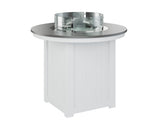 Berlin Gardens Donoma 44" Round Fire Table Counter with Hammered Top