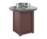 Berlin Gardens Donoma 44" Round Fire Table Bar with Hammered Top