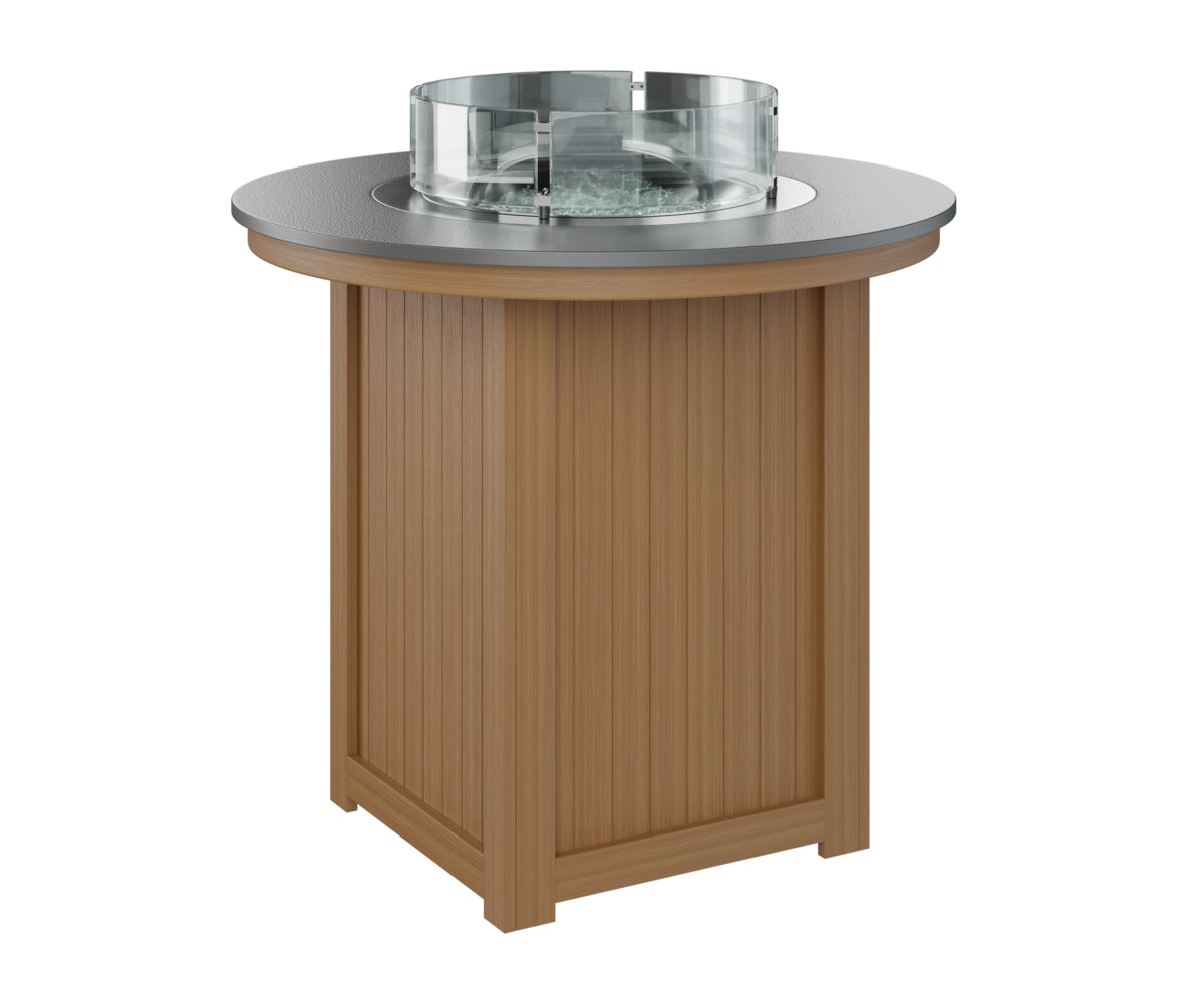 Berlin Gardens Donoma 44" Round Fire Table Bar with Hammered Top