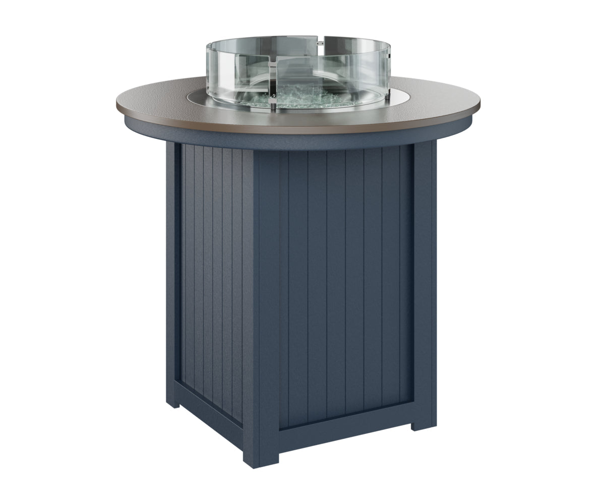 Berlin Gardens Donoma 44" Round Fire Table Bar with Hammered Top