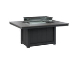 Berlin Gardens Donoma 42" x 54" Rectangular Fire Pit with Hammered Top