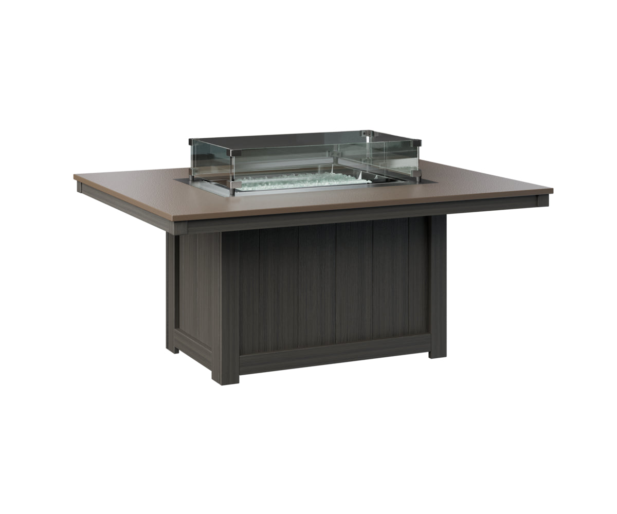 Berlin Gardens Donoma 42" x 54" Rectangular Fire Pit with Hammered Top