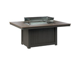 Berlin Gardens Donoma 42" x 54" Rectangular Fire Pit with Hammered Top