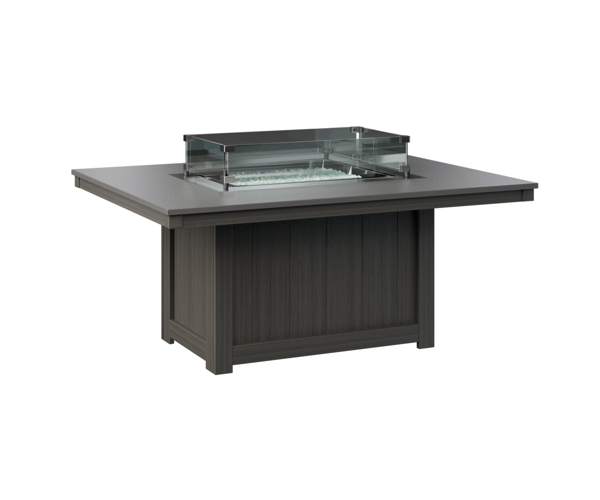 Berlin Gardens Donoma 42" x 54" Rectangular Fire Pit with Hammered Top