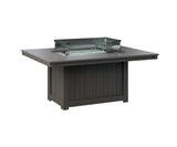 Berlin Gardens Donoma 42" x 54" Rectangular Fire Pit with Hammered Top