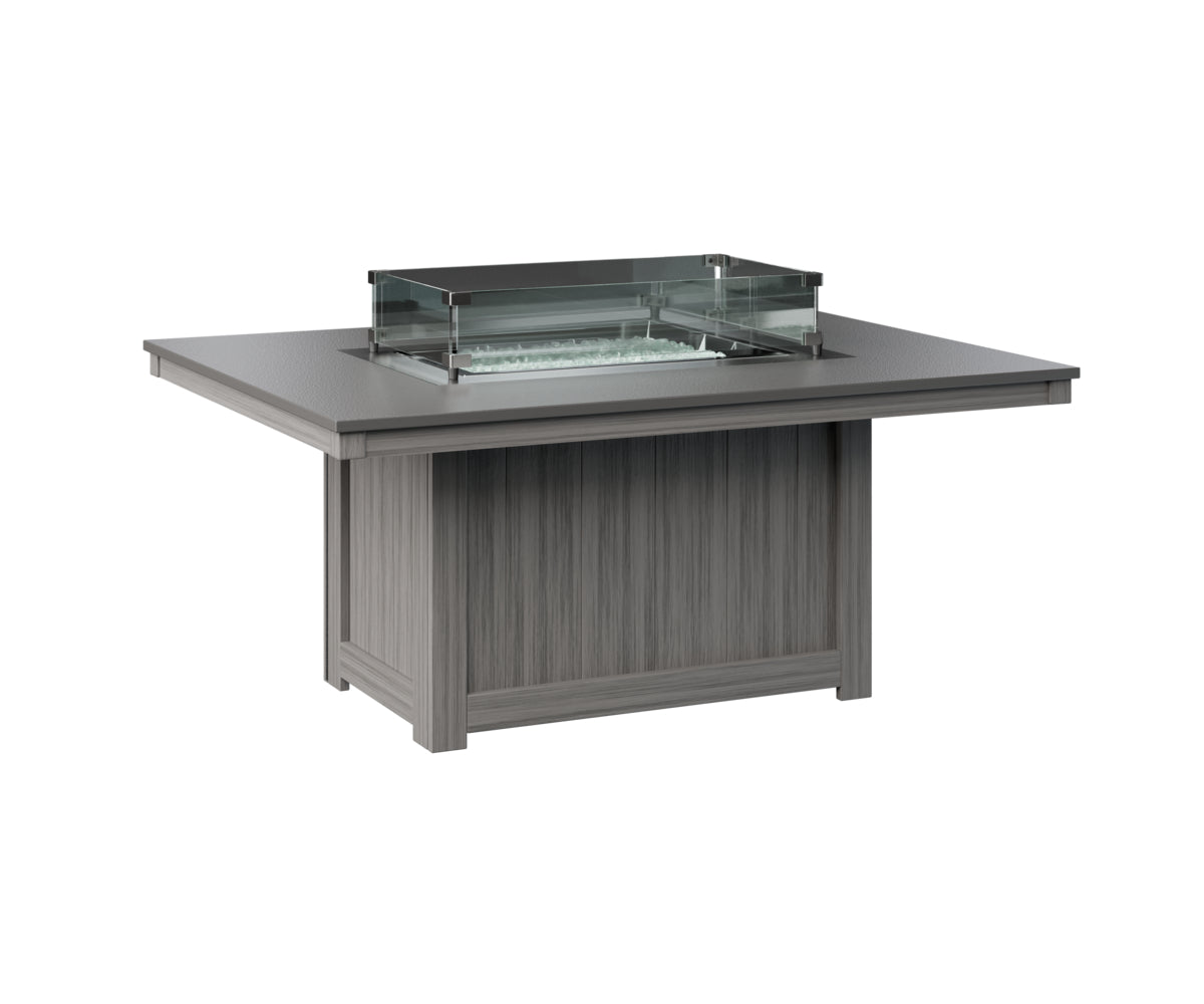 Berlin Gardens Donoma 42" x 54" Rectangular Fire Pit with Hammered Top