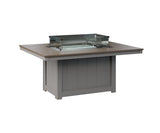 Berlin Gardens Donoma 42" x 54" Rectangular Fire Pit with Hammered Top