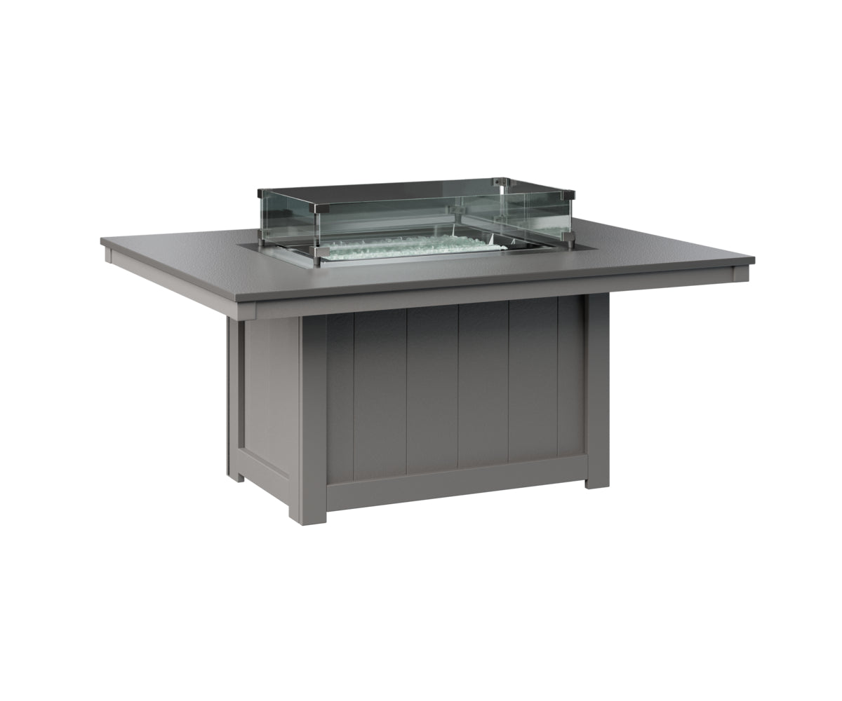 Berlin Gardens Donoma 42" x 54" Rectangular Fire Pit with Hammered Top