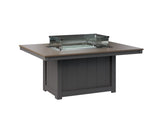 Berlin Gardens Donoma 42" x 54" Rectangular Fire Pit with Hammered Top