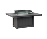 Berlin Gardens Donoma 42" x 54" Rectangular Fire Pit with Hammered Top