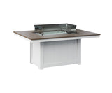 Berlin Gardens Donoma 42" x 54" Rectangular Fire Pit with Hammered Top
