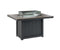 Berlin Gardens Donoma 42" x 54" Rectangular Fire Table Dining with Hammered Top