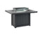 Berlin Gardens Donoma 42" x 54" Rectangular Fire Table Dining with Hammered Top
