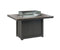 Berlin Gardens Donoma 42" x 54" Rectangular Fire Table Dining with Hammered Top