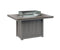 Berlin Gardens Donoma 42" x 54" Rectangular Fire Table Dining with Hammered Top