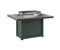 Berlin Gardens Donoma 42" x 54" Rectangular Fire Table Dining with Hammered Top