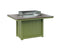 Berlin Gardens Donoma 42" x 54" Rectangular Fire Table Dining with Hammered Top