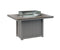 Berlin Gardens Donoma 42" x 54" Rectangular Fire Table Dining with Hammered Top