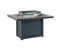 Berlin Gardens Donoma 42" x 54" Rectangular Fire Table Dining with Hammered Top