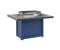 Berlin Gardens Donoma 42" x 54" Rectangular Fire Table Dining with Hammered Top