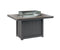 Berlin Gardens Donoma 42" x 54" Rectangular Fire Table Dining with Hammered Top
