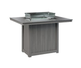 Berlin Gardens Donoma 42" x 54" Rectangular Fire Table Counter with Hammered Top