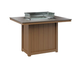 Berlin Gardens Donoma 42" x 54" Rectangular Fire Table Counter with Hammered Top