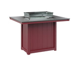 Berlin Gardens Donoma 42" x 54" Rectangular Fire Table Counter with Hammered Top