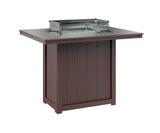 Berlin Gardens Donoma 42" x 54" Rectangular Fire Table Bar with Hammered Top