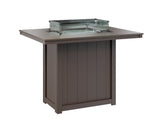 Berlin Gardens Donoma 42" x 54" Rectangular Fire Table Bar with Hammered Top