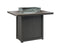 Berlin Gardens Donoma 42" x 54" Rectangular Fire Table Bar with Hammered Top