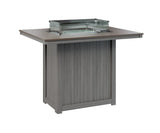 Berlin Gardens Donoma 42" x 54" Rectangular Fire Table Bar with Hammered Top